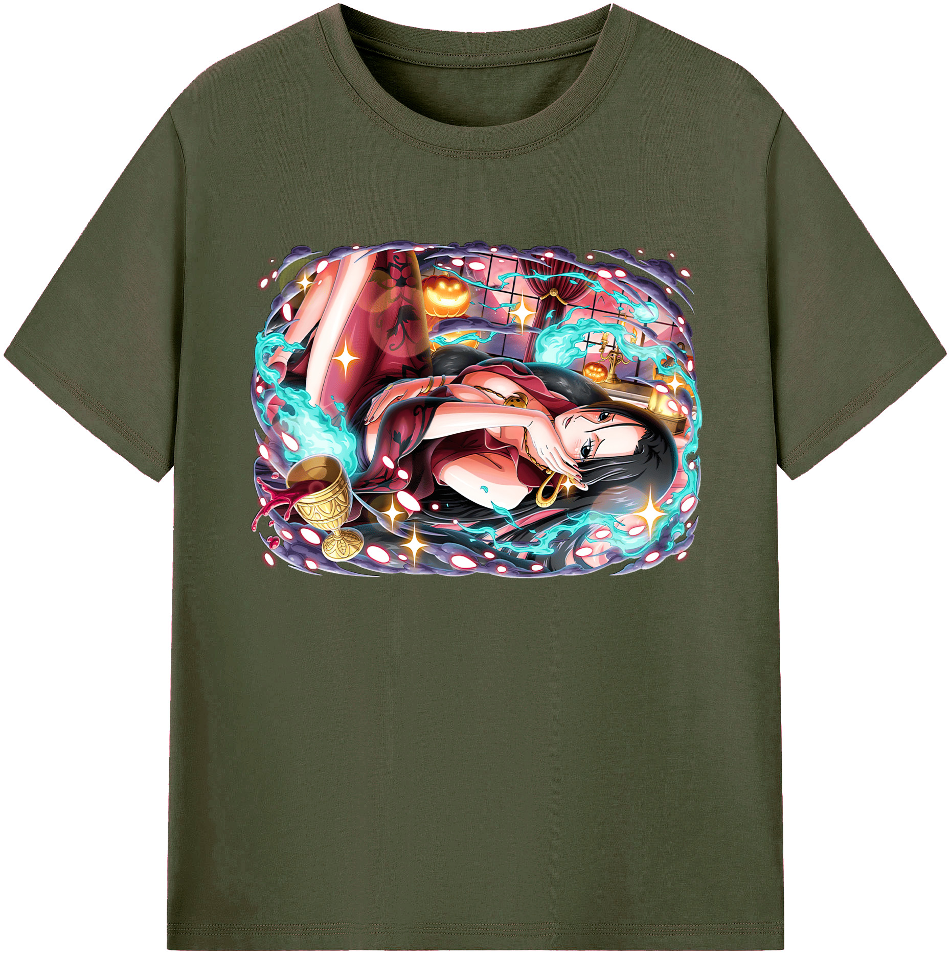 ワンピース ボア・ハンコック ONE PIECE Boa·Hancock 綿100％ メンズ半袖Tシャツ｜肌触りやわらか＆通気性